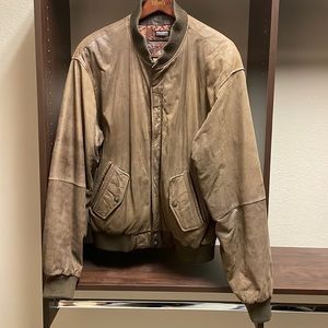 Mens 4XL Leather Thinsulate Wilsons bomber jacket
